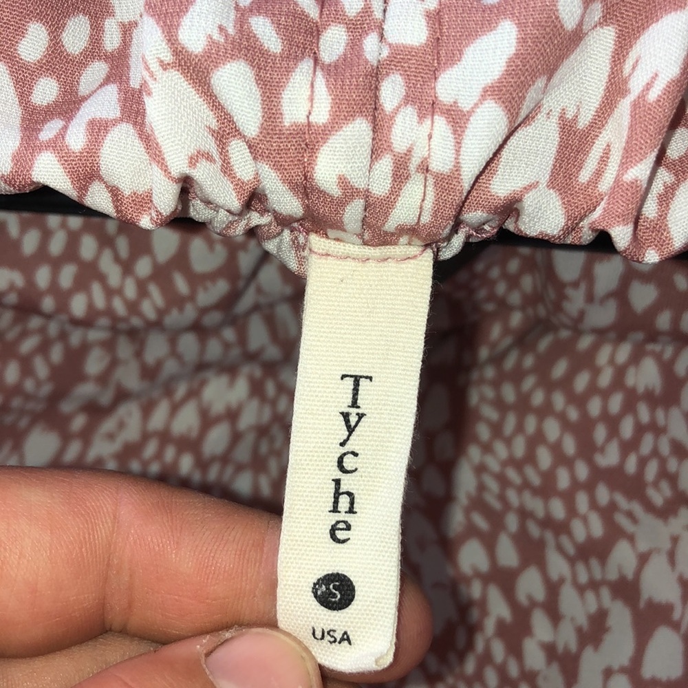 Tyche Amalfi Slanted Hem Jumpsuit size small blush color summer speckled dress​​ - Picture 15 of 16